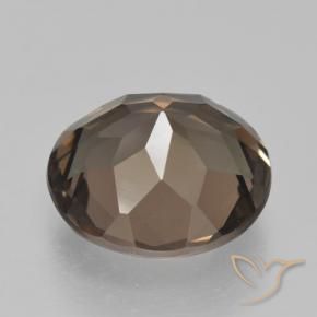 Quartzo Fumê Gingerbread Marrom Natural 4.95ct, Redondo, VVS-VS