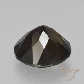 Quartzo Fumê Marrom Chocolate Profundo Natural 4.79ct, Redondo, VVS-VS