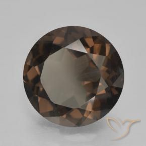 Quartzo Fumê Castanho médio Natural 4.33ct, Redondo, VVS-VS