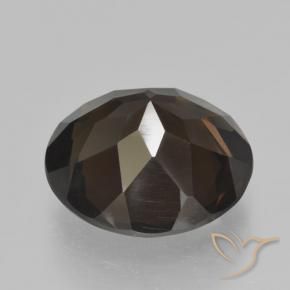 Quartzo Fumê Hickory Brown Natural 4.76ct, Redondo, VVS-VS