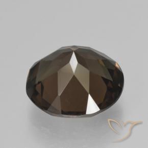 Quartzo Fumê Hickory Brown Natural 4.32ct, Redondo, VVS-VS