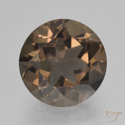 4.08ct Natural Gingerbread Marrom Quartzo Fumê, Redondo, VVS-VS