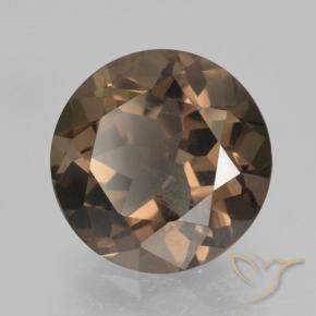 Quartzo Fumê Gingerbread Marrom Natural 4.08ct, Redondo, VVS-VS
