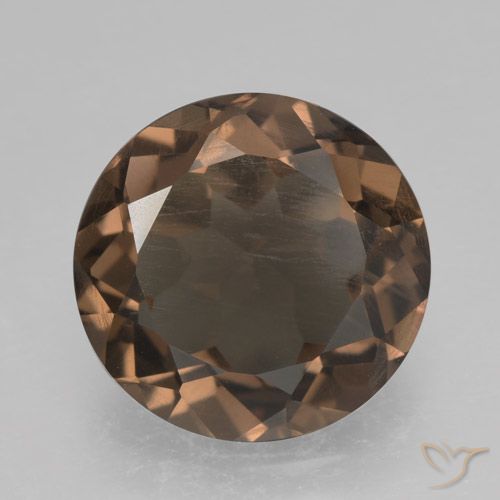 4.56ct Natural Gingerbread Marrom Quartzo Fumê, Redondo, VS