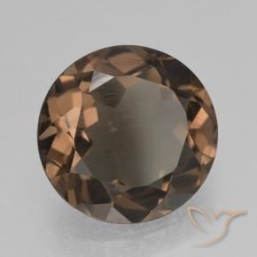 Quartzo Fumê Gingerbread Marrom Natural 4.56ct, Redondo, VS