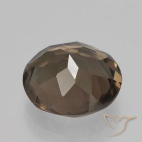 Quartzo Fumê Gingerbread Marrom Natural 4.56ct, Redondo, VS