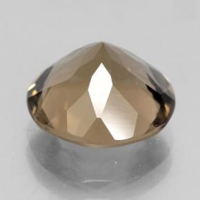 Quartzo fumê marrom natural 4,11ct, corte redondo, VS