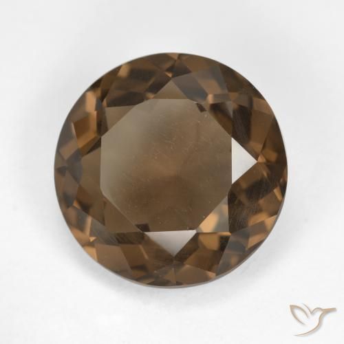 Quartzo Fumê Hickory Brown Natural 4.70ct, Redondo, VS