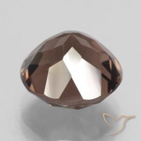 Quartzo Fumê Castanho médio-escuro Natural 4.32ct, Redondo, VVS-VS