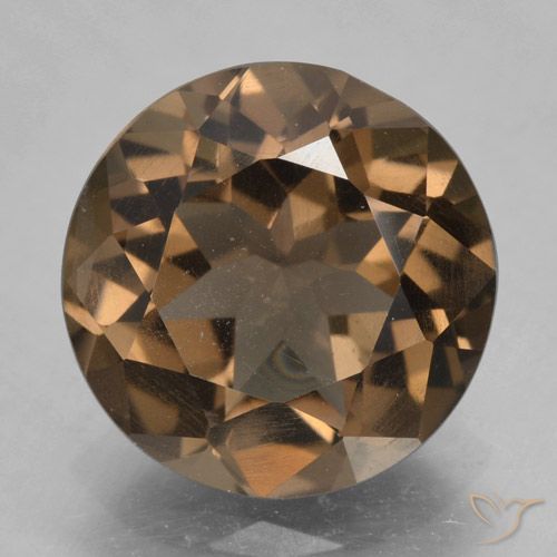 5.19ct Natural Hickory Brown Quartzo Fumê, Redondo, VVS-VS