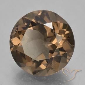 Quartzo Fumê Hickory Brown Natural 5.19ct, Redondo, VVS-VS