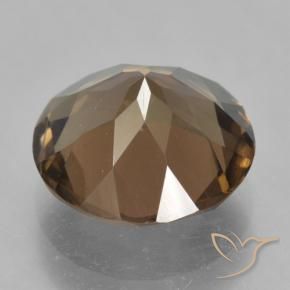 Quartzo Fumê Hickory Brown Natural 5.19ct, Redondo, VVS-VS