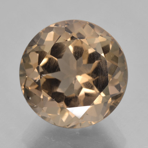 Quartzo fumê marrom natural 5,19ct, corte redondo, VVS-VS