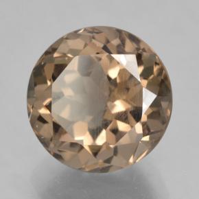 Quartzo fumê marrom natural 5,19ct, corte redondo, VVS-VS
