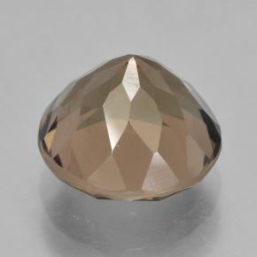 Quartzo fumê marrom natural 5,19ct, corte redondo, VVS-VS
