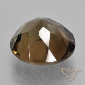 Quartzo Fumê Gingerbread Marrom Natural 5.84ct, Redondo, VVS-VS