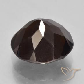 Quartzo Fumê Marrom Chocolate Profundo Natural 5.28ct, Corte Redondo, VVS-VS