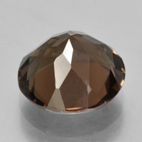 Quartzo Fumê Castanho médio Natural 5.32ct, Corte Redondo, VVS-VS