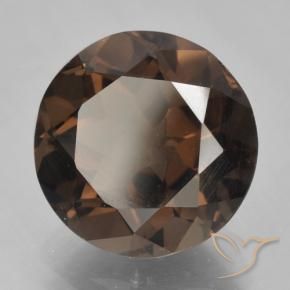 Quartzo Fumê Marrom avermelhado Natural 5.56ct, Redondo, VVS-VS
