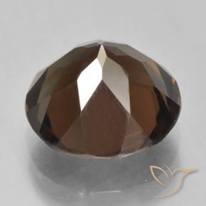 Quartzo Fumê Marrom avermelhado Natural 5.56ct, Redondo, VVS-VS