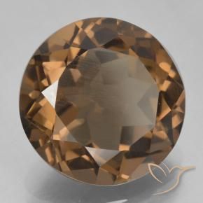 Quartzo Fumê Castanho médio Natural 5.90ct, Redondo, VVS-VS