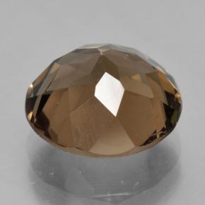 Quartzo fumê marrom natural 5,55ct, corte redondo, VVS-VS
