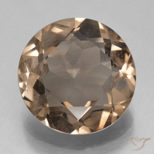 5.67ct Natural Castanho médio Quartzo Fumê, Redondo, VS