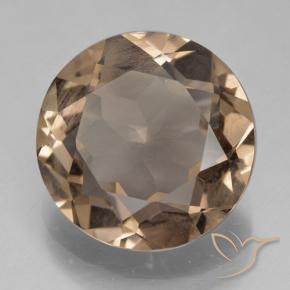 Quartzo Fumê Castanho médio Natural 5.67ct, Redondo, VS