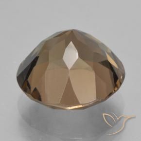 Quartzo Fumê Castanho médio-escuro Natural 5.73ct, Redondo, VVS-VS