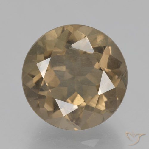 4.52ct Natural Moca claro Quartzo Fumê, Redondo, VS