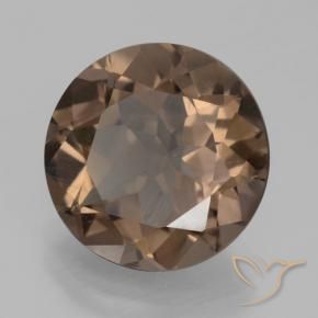 Quartzo Fumê Hickory Brown Natural 4.90ct, Redondo, VS