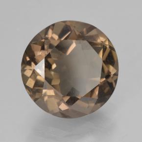 Quartzo fumê marrom natural 3,75ct, corte redondo, VS