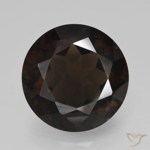 11.84ct Natural Chocolate marrom Quartzo Fumê, Redondo, VVS