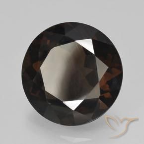 Quartzo Fumê Chocolate marrom Natural 11.84ct, Redondo, VVS