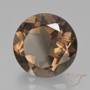 Quartzo Fumê Chocolate marrom Natural 9.61ct, Redondo, VS