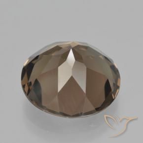 Quartzo Fumê Chocolate marrom Natural 9.61ct, Redondo, VS