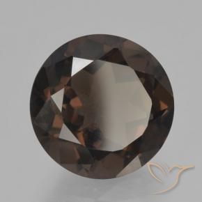 Quartzo Fumê Castanho médio Natural 6.05ct, Redondo, VVS-VS