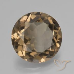 Quartzo Fumê Moca claro Natural 6.05ct, Redondo, VS