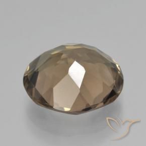 Quartzo Fumê Moca claro Natural 6.05ct, Redondo, VS