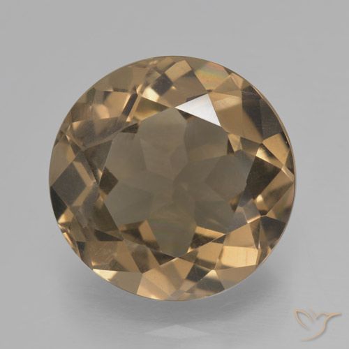 6.45ct Natural Castanho Médio-Claro Quartzo Fumê, Redondo, VVS-VS