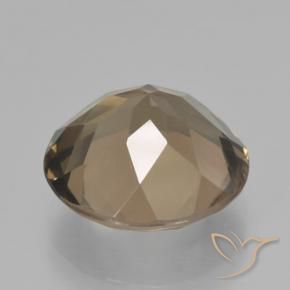 Quartzo Fumê Castanho Médio-Claro Natural 6.45ct, Redondo, VVS-VS