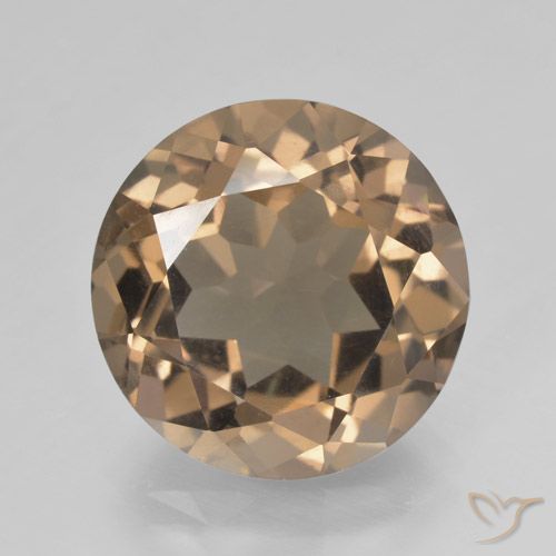 10.48ct Natural Castanho Médio-Claro Quartzo Fumê, Redondo, VS
