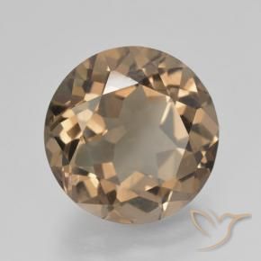 Quartzo Fumê Castanho Médio-Claro Natural 10.48ct, Redondo, VS