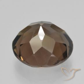 Quartzo Fumê Marrom Quente Natural 6.01ct, Redondo, VVS-VS