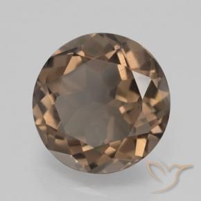 Quartzo Fumê Gingerbread Marrom Natural 3.80ct, Redondo, VVS-VS