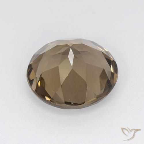 Quartzo Fumê Marrom Quente Natural 4.14ct, Redondo, VVS-VS