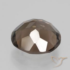 Quartzo Fumê Castanho médio-escuro Natural 4.26ct, Redondo, VVS-VS