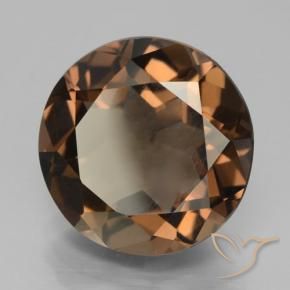 Quartzo Fumê Hickory Brown Natural 6.60ct, Redondo, VS
