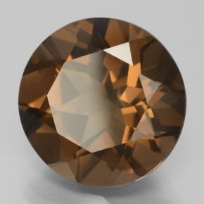 Quartzo fumê marrom natural 8,47ct, corte redondo, VS