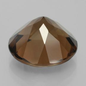 Quartzo fumê marrom natural 8,47ct, corte redondo, VS